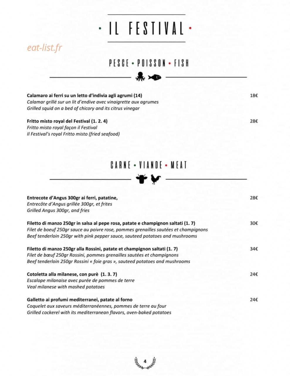 Il Festival by Tripodi — carte page 4
