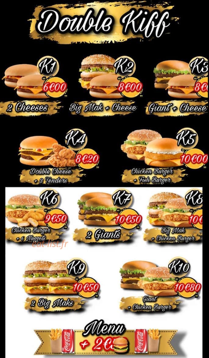 Kanal burger’s — carte page 1