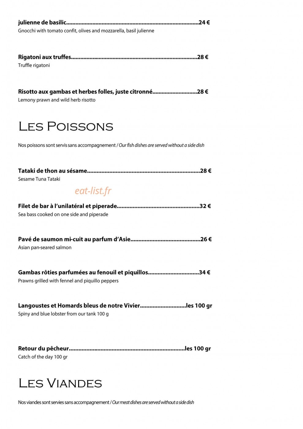 L'Ecrin Plage — carte page 10