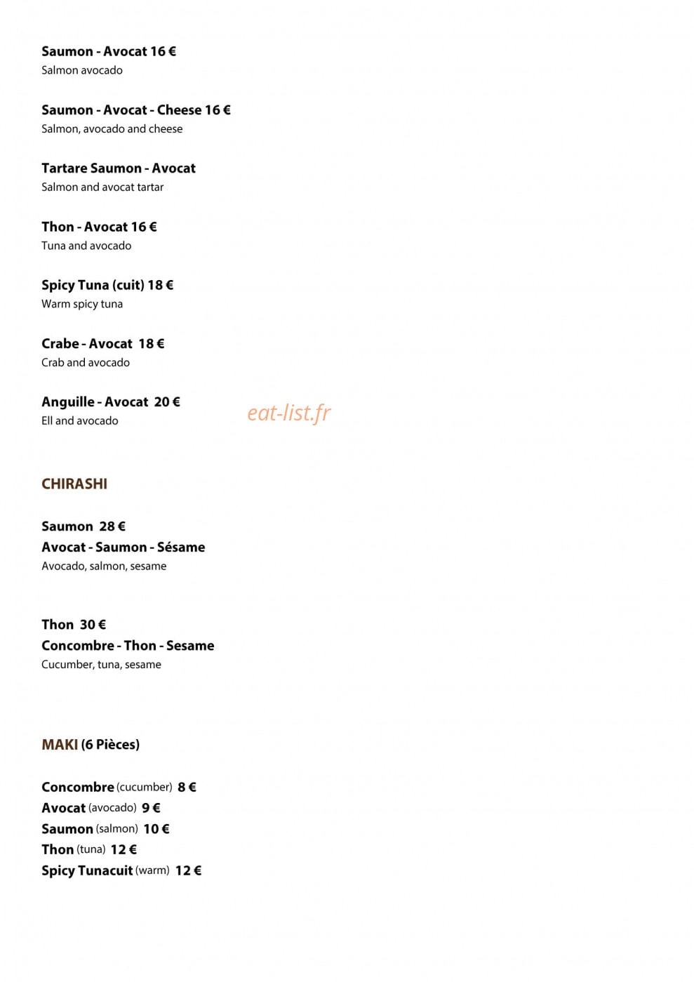 L'Ecrin Plage — carte page 14