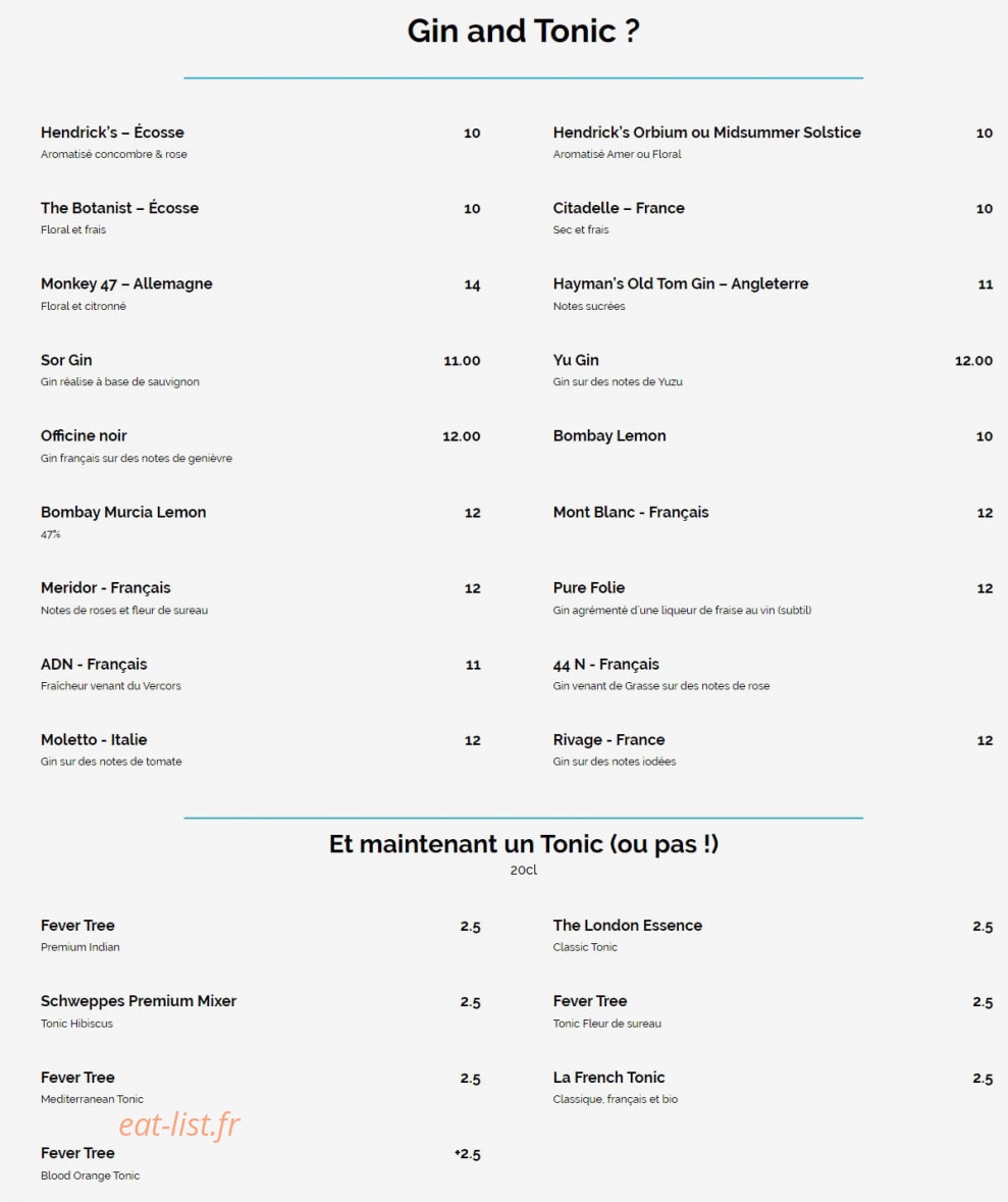 L’Experience — carte page 2