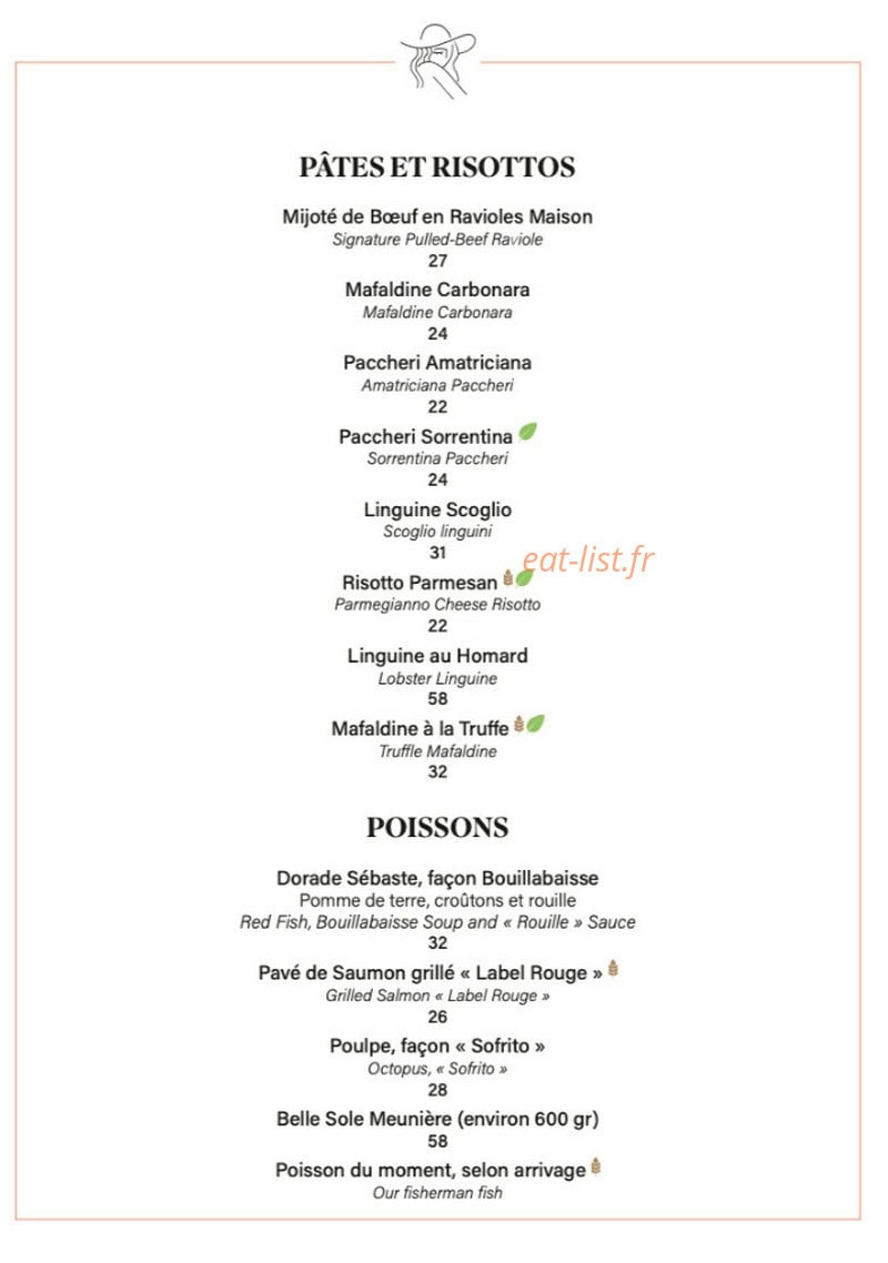 La Bambola — carte page 3