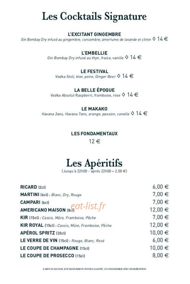 La Belle Epoque — carte page 4