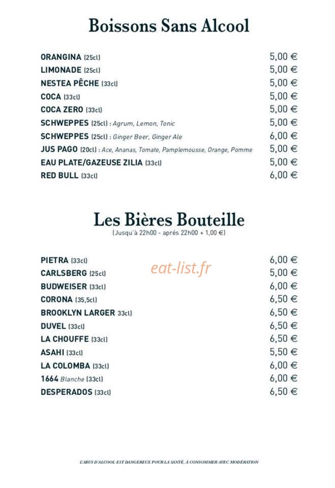 La Belle Epoque — carte page 5