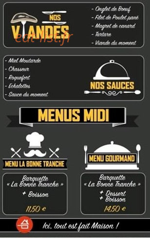 La Bonne Tranche — carte page 2