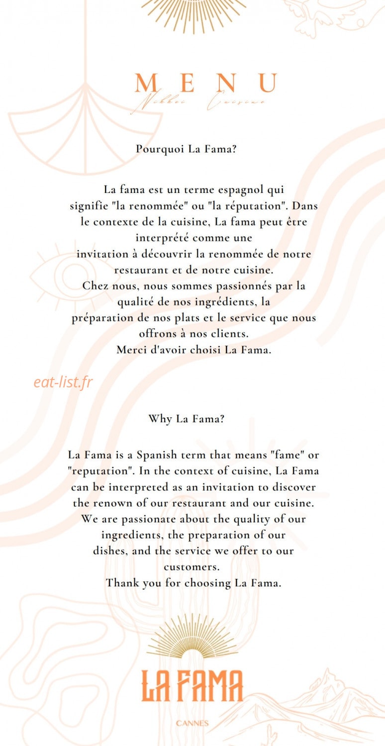 La Fama — carte page 7