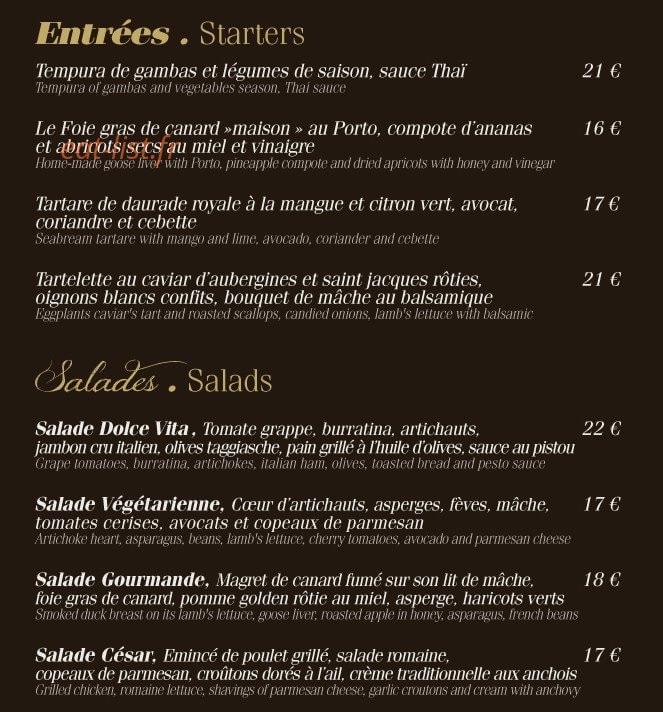 La Mandala — carte page 1