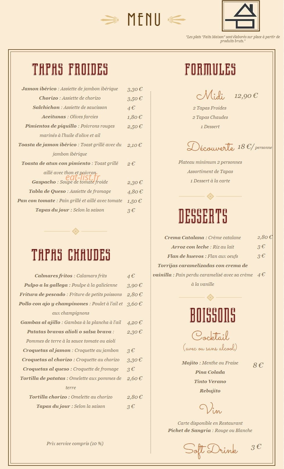 La Ola — carte page 1