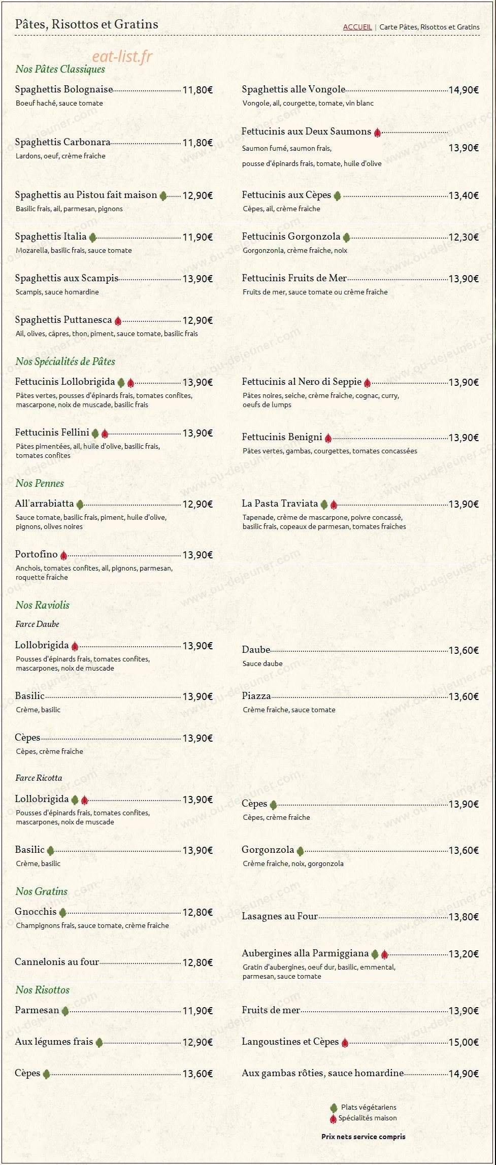 La Piazza — carte page 2