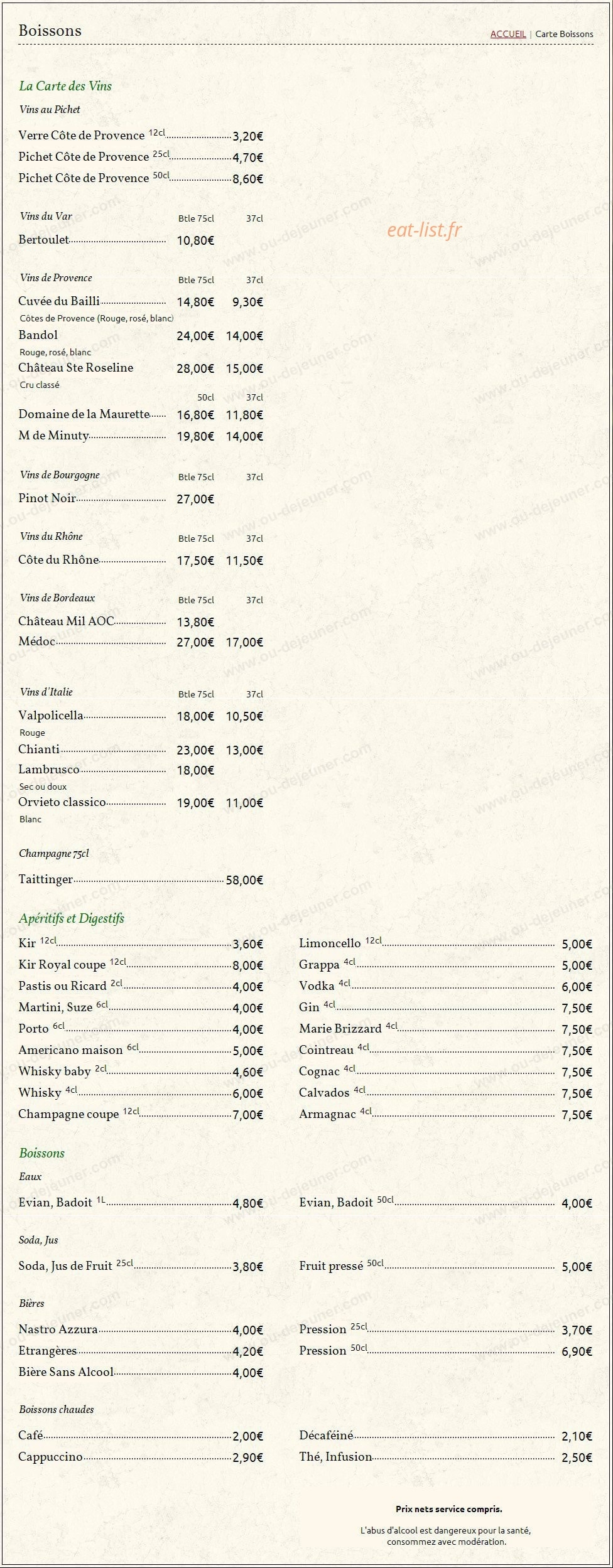La Piazza — carte page 5