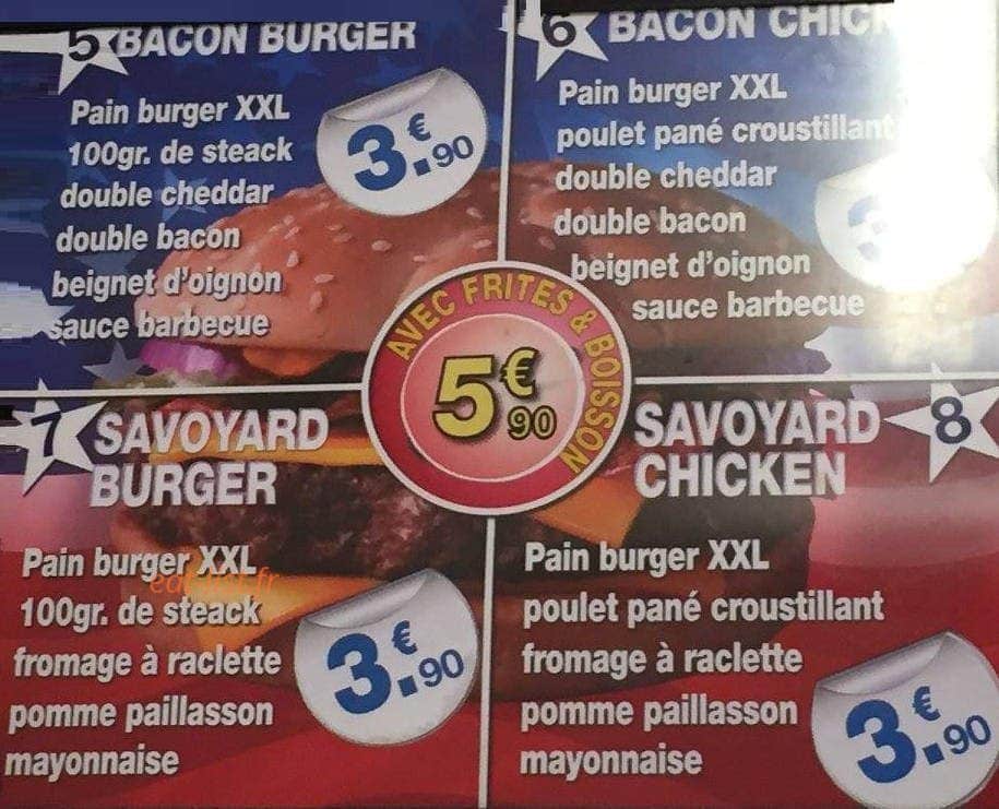 Carte et menu de La rôtisserie de cannes à Cannes — Les burgers page 2