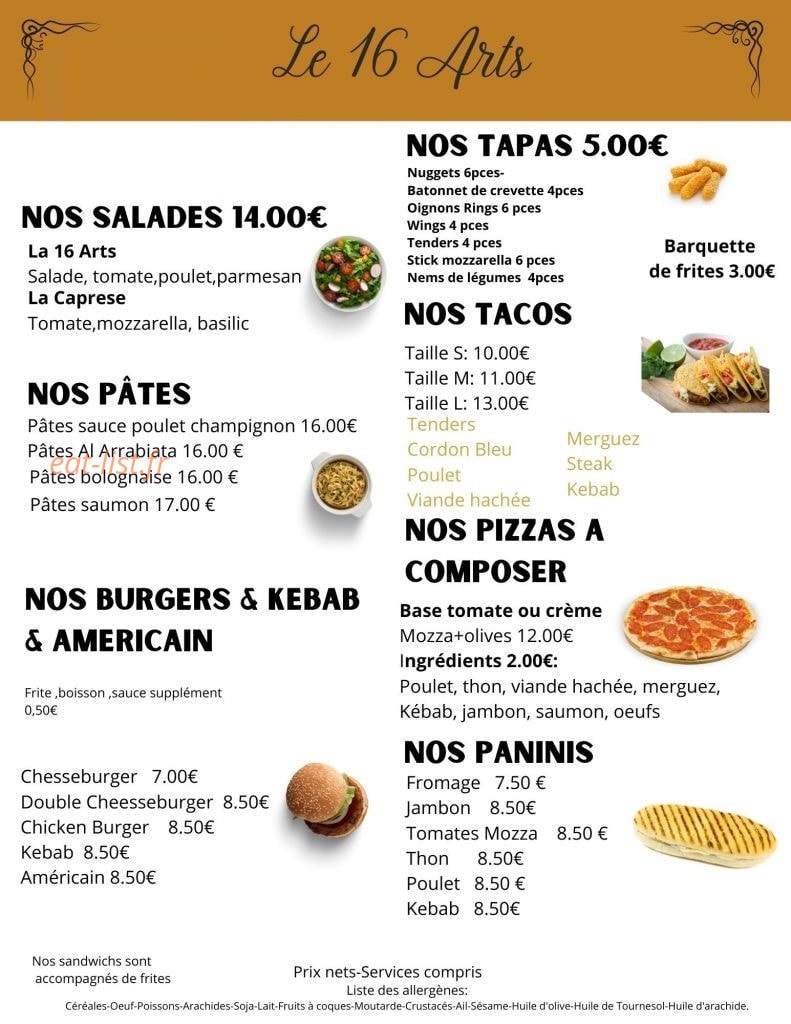 Le 16 Arts — carte page 1
