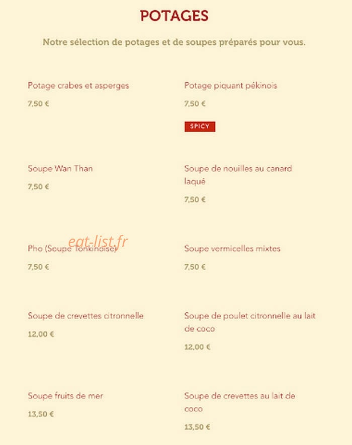Le Bangkok — carte page 6