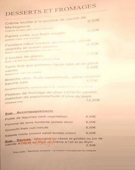 Le bistrot Du Suquet — carte page 3