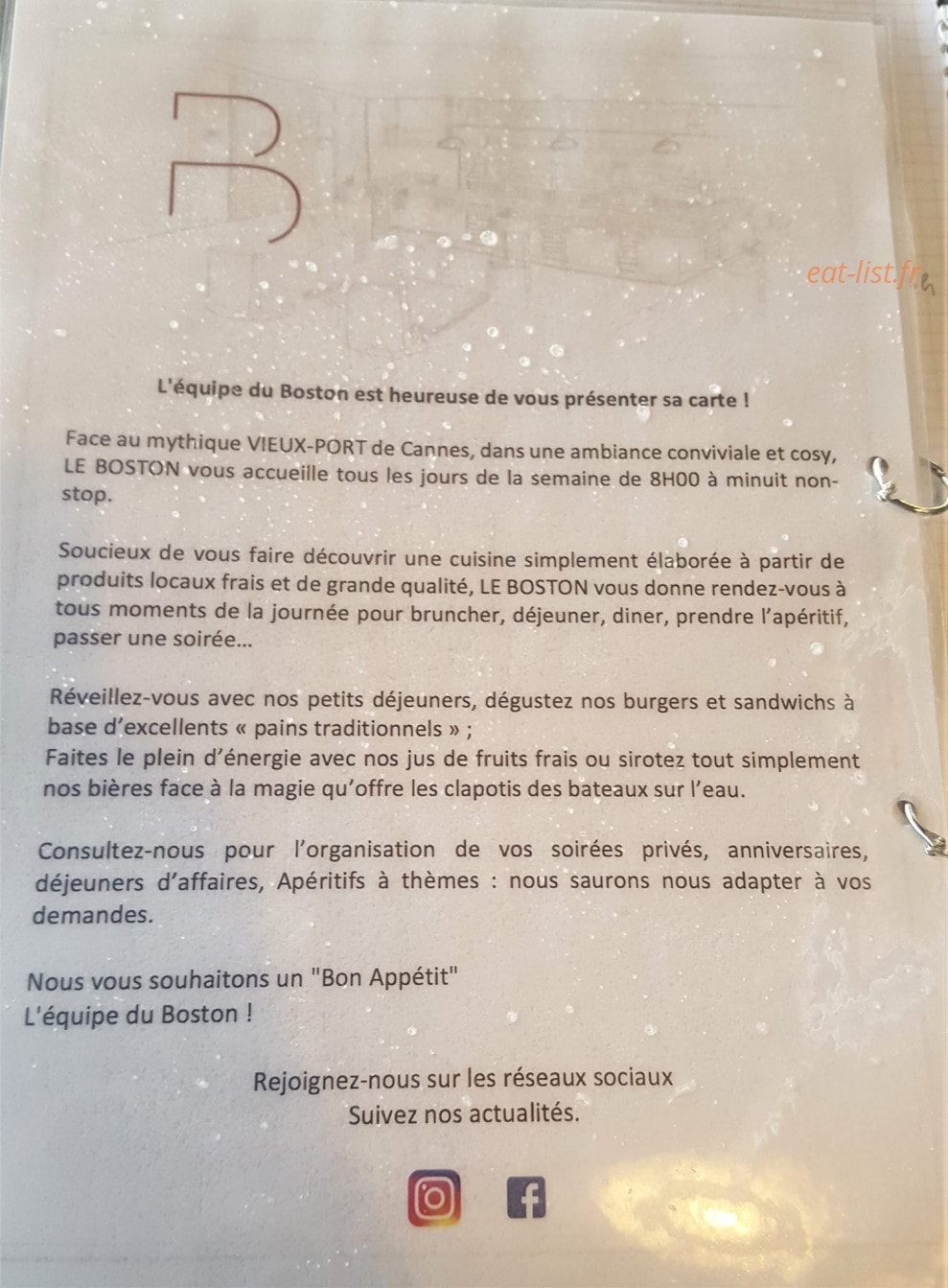 Le Boston — carte page 11