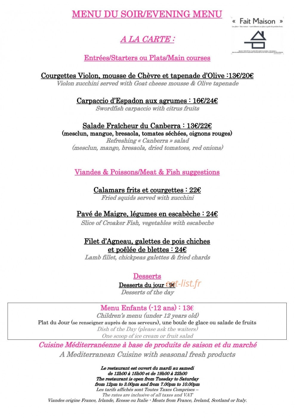 Le Café Blanc — carte page 2