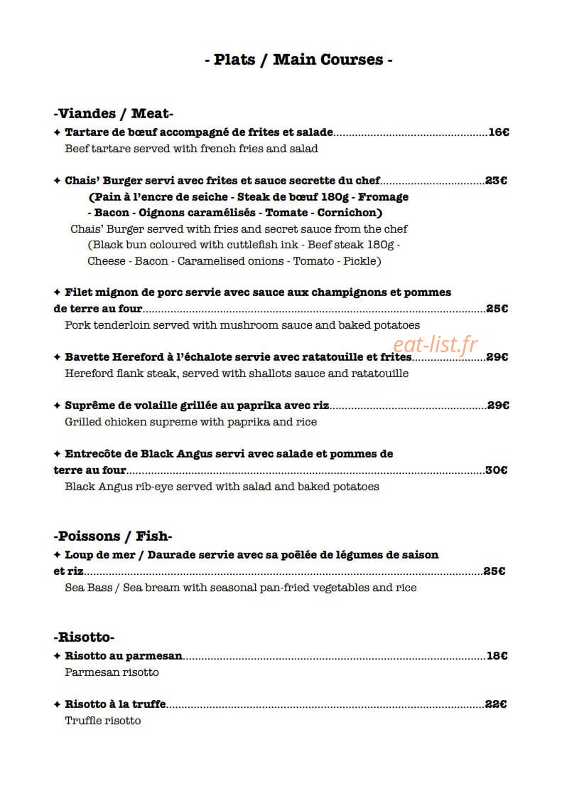 Le Chai — carte page 3