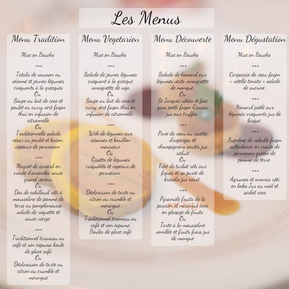 Le Cosi — carte page 2