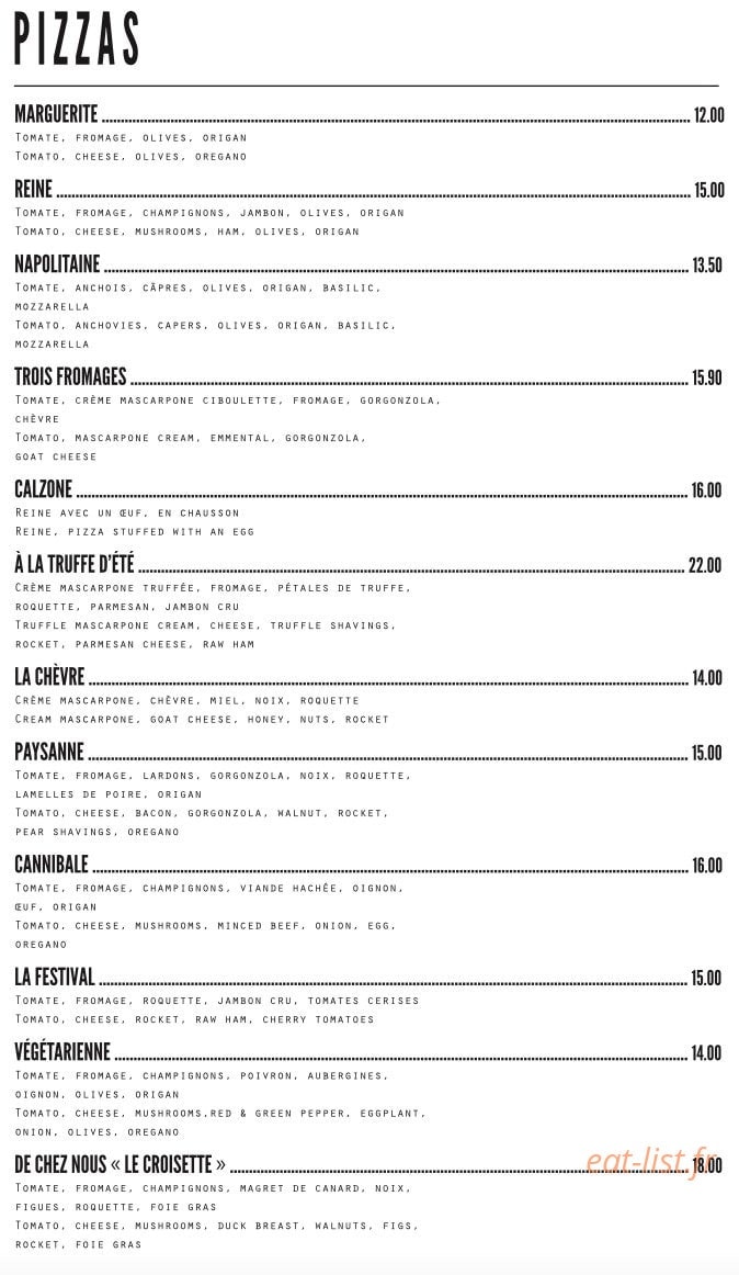 Le croisette — carte page 6