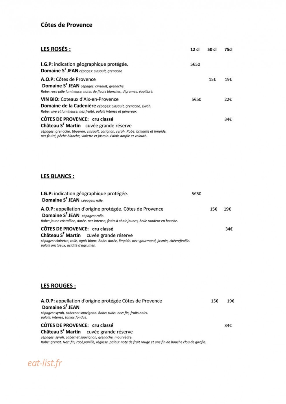 Le garden view — carte page 9