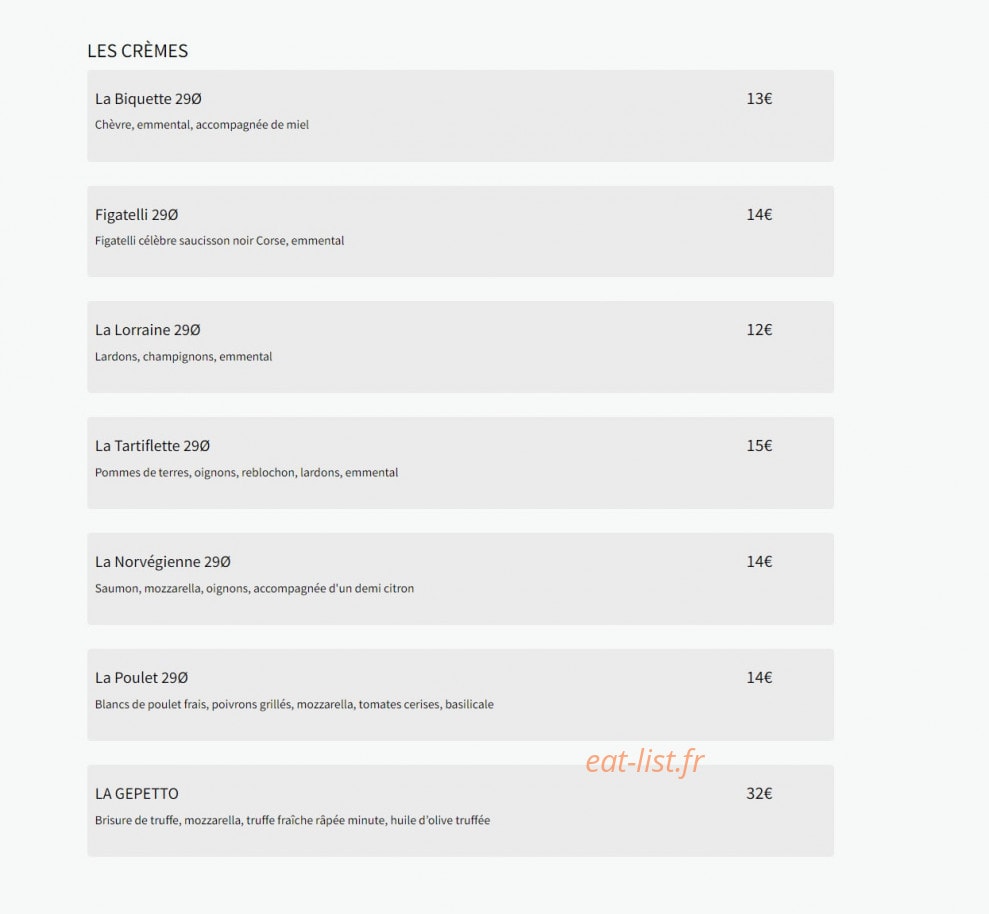 Le Gepetto — carte page 2