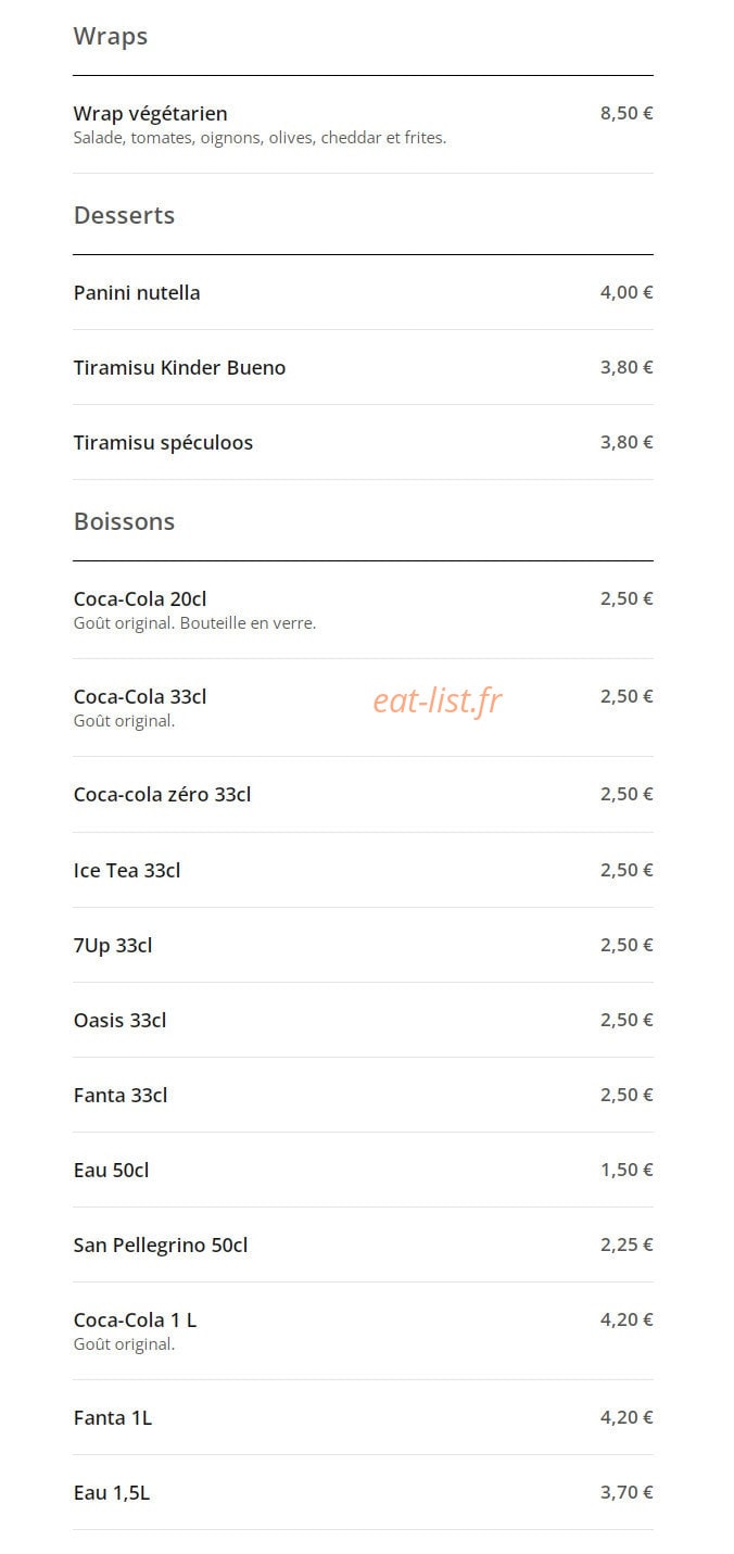Le Miam Miam — carte page 4