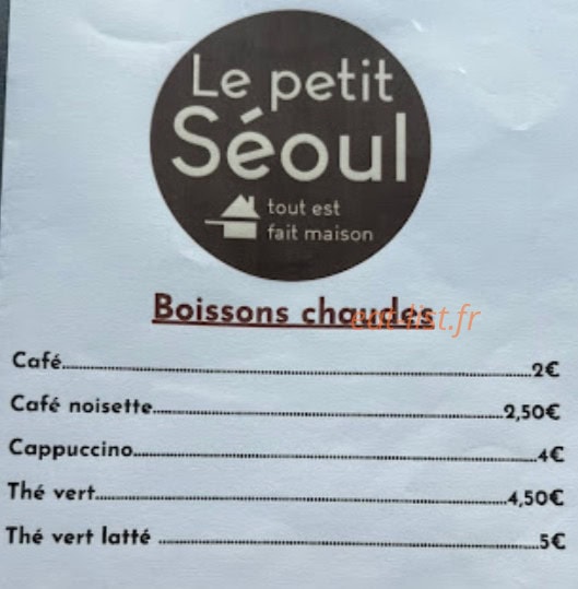 Le Petit Séoul — carte page 3