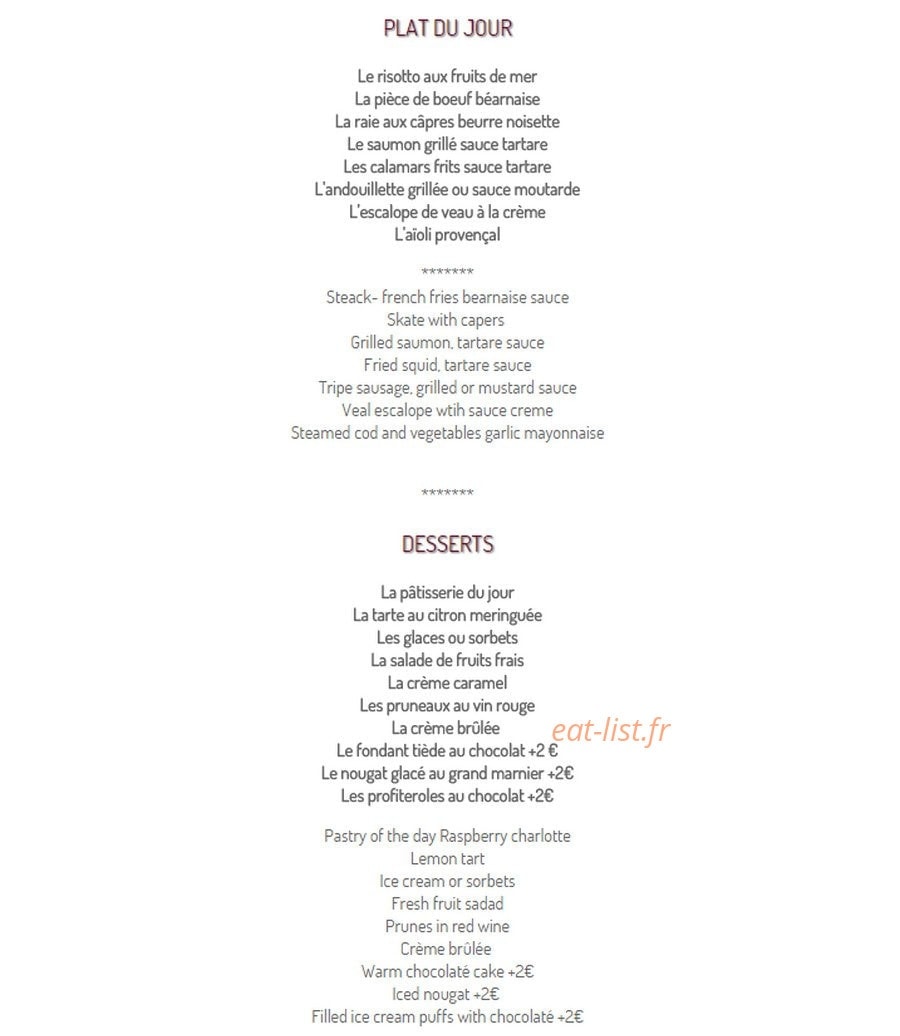 Le Rendez-Vous — carte page 2