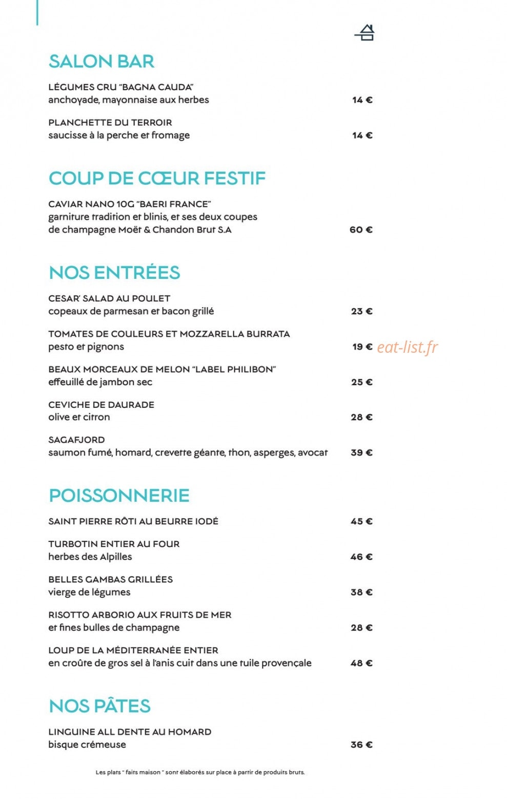 Le Restaurant de La Plage — carte page 3