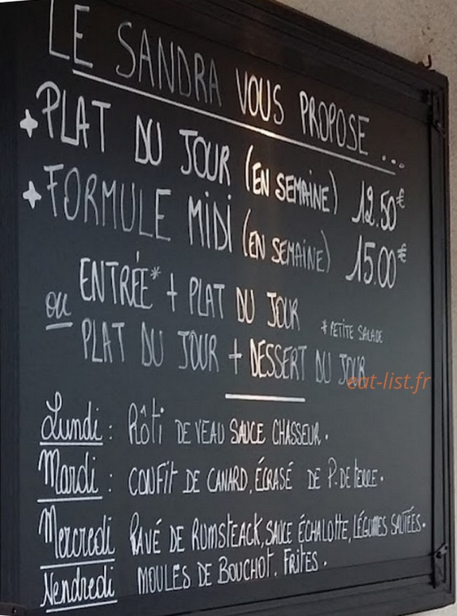 Le Sandra — carte page 1