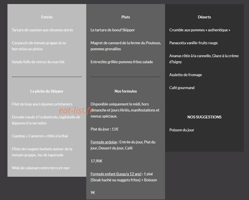 Le skipper — carte page 1