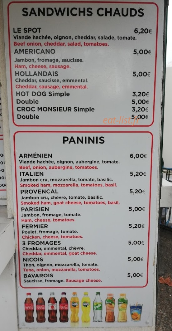 Le Spot — carte page 1