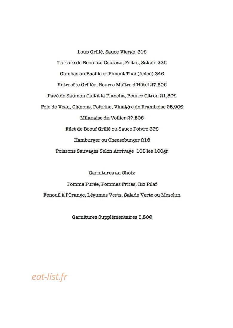 Le Voilier — carte page 3