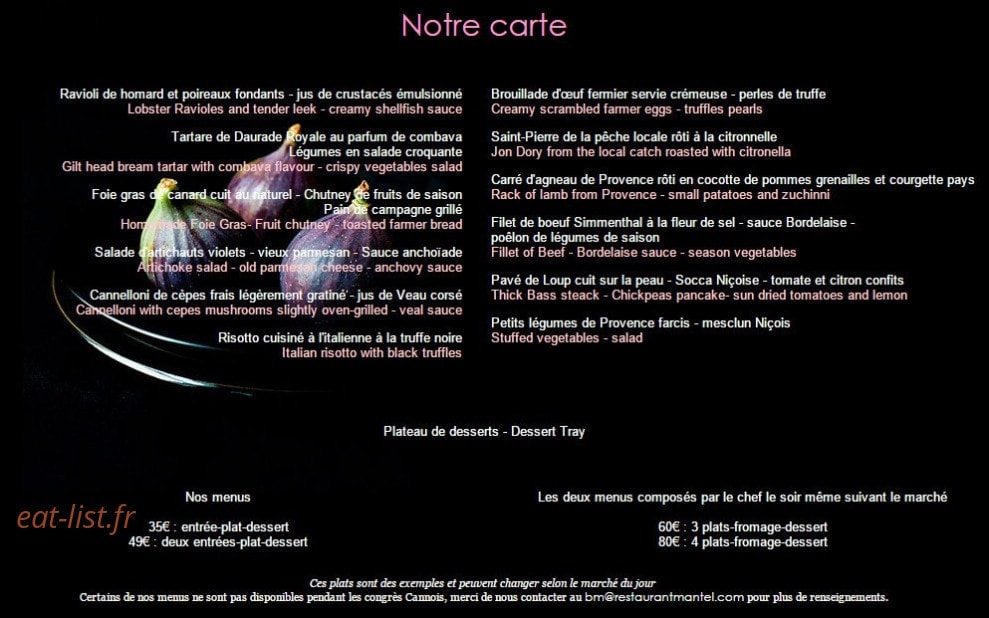 Mantel — carte page 1