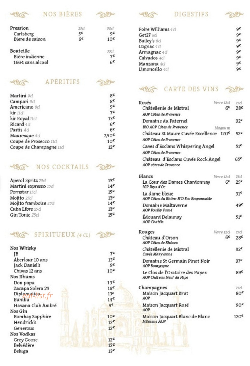 Mumbai Café — carte page 3
