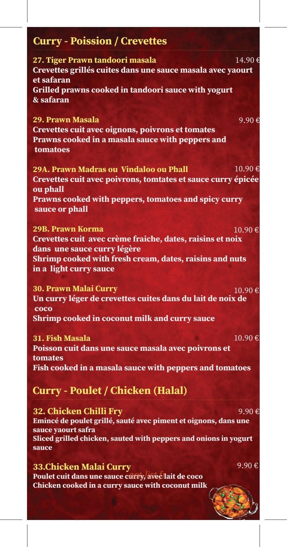 New Indian — carte page 2