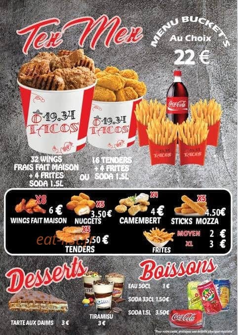 Ô 19.34 Tacos — carte page 4