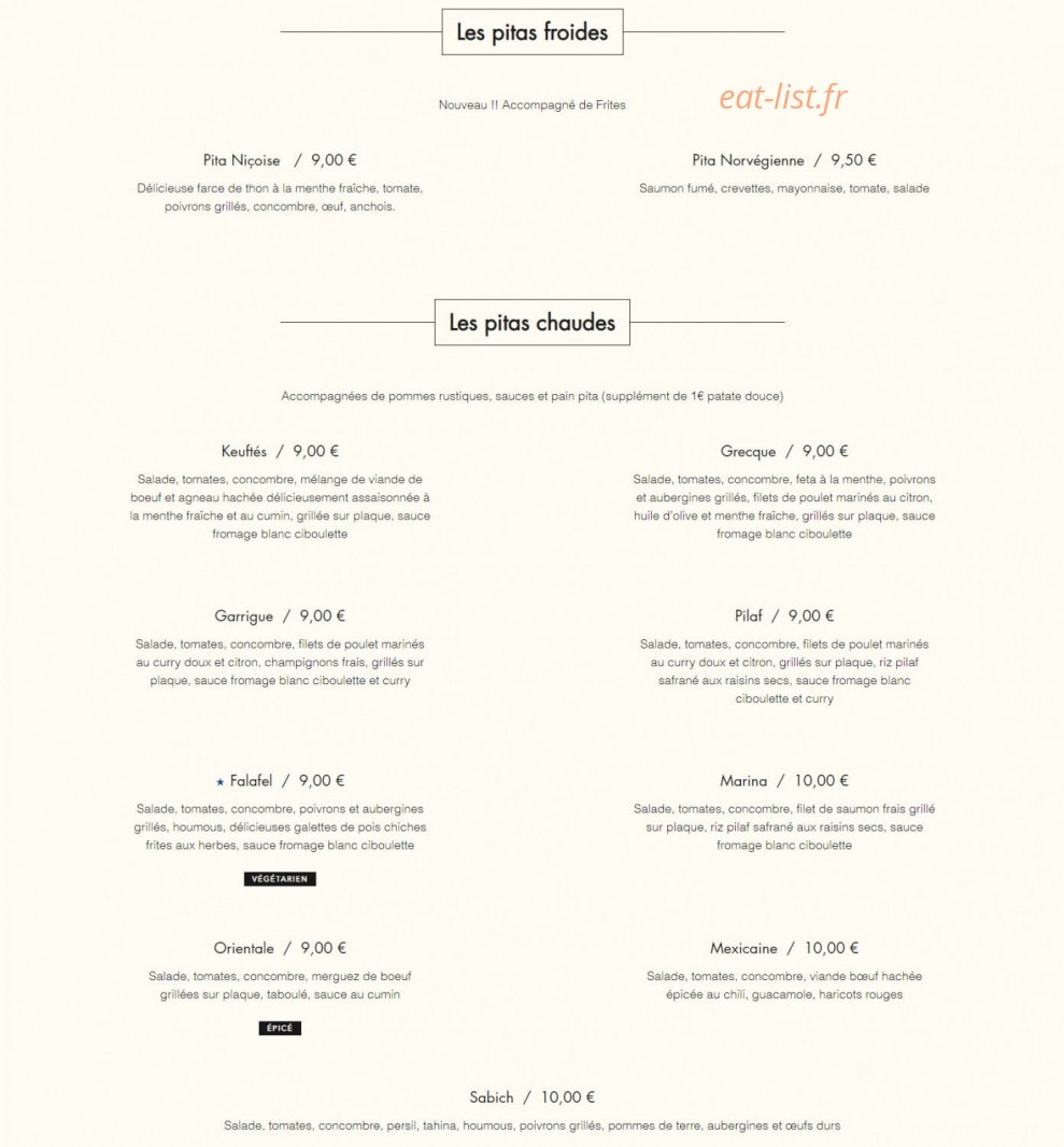 Pitadine — carte page 4