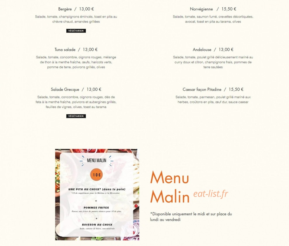 Pitadine — carte page 1