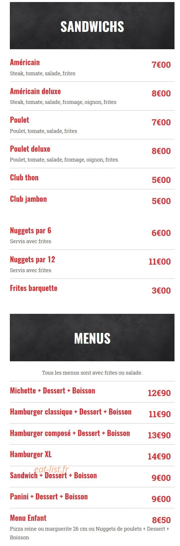 Pizza compagnie — carte page 6