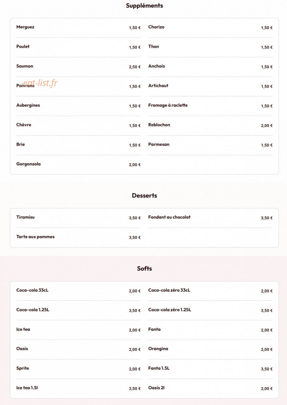 Pizza34 — carte page 2