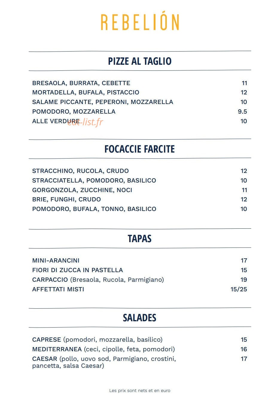 Rebelión — carte page 1
