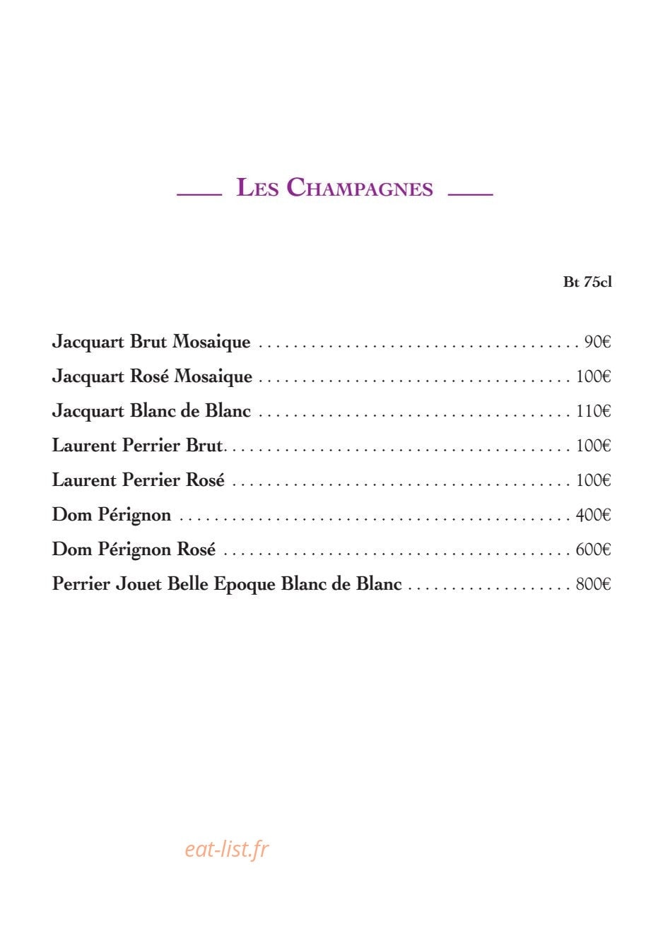 Restaurant du casino — carte page 7
