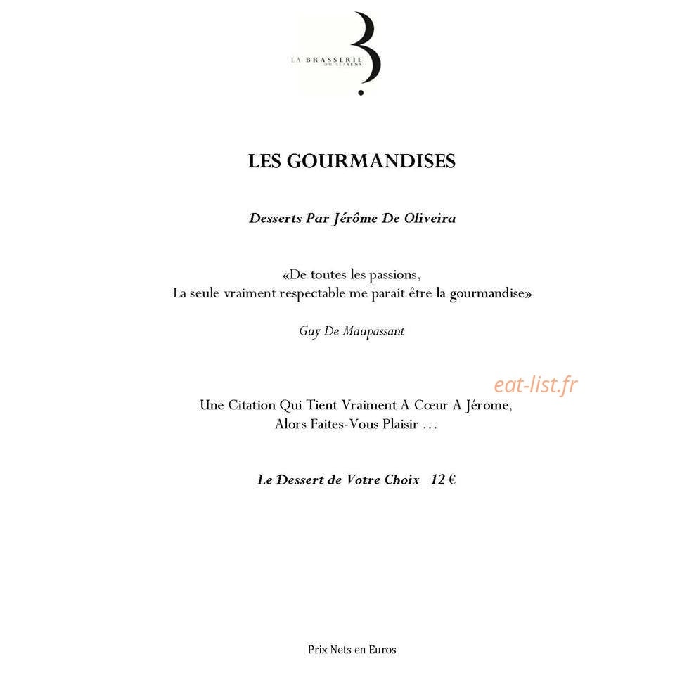 Restaurant Sea Sens — carte page 12