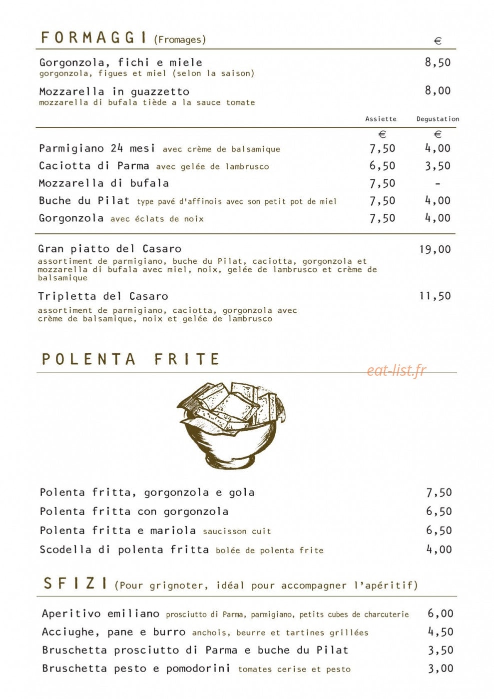 Salsamenteria di Parma — carte page 4