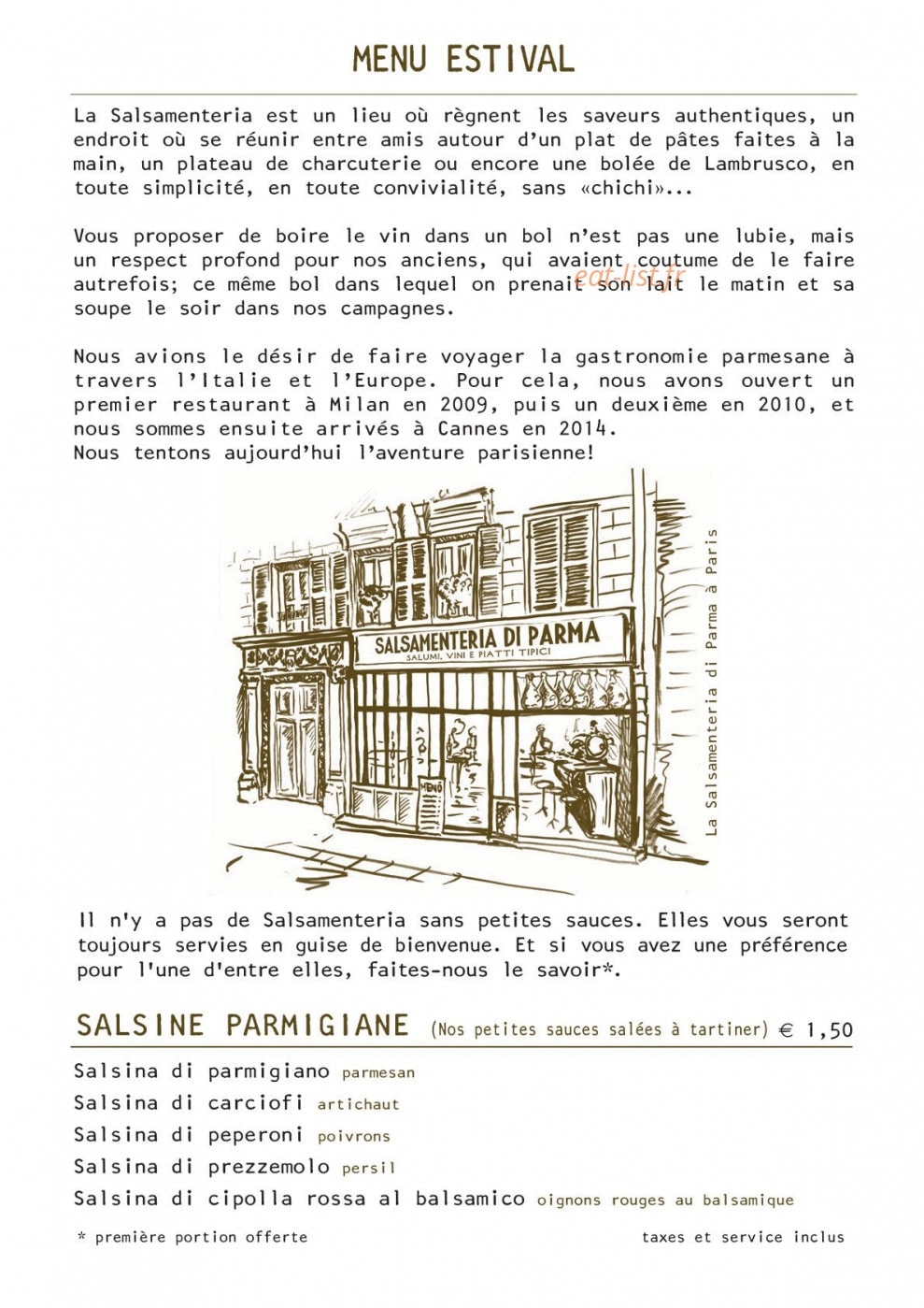 Salsamenteria di Parma — carte page 2