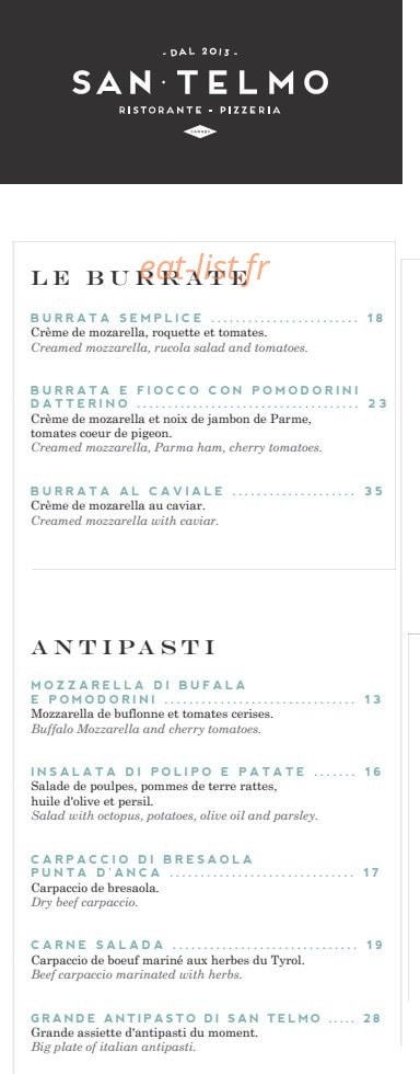 San Telmo — carte page 1
