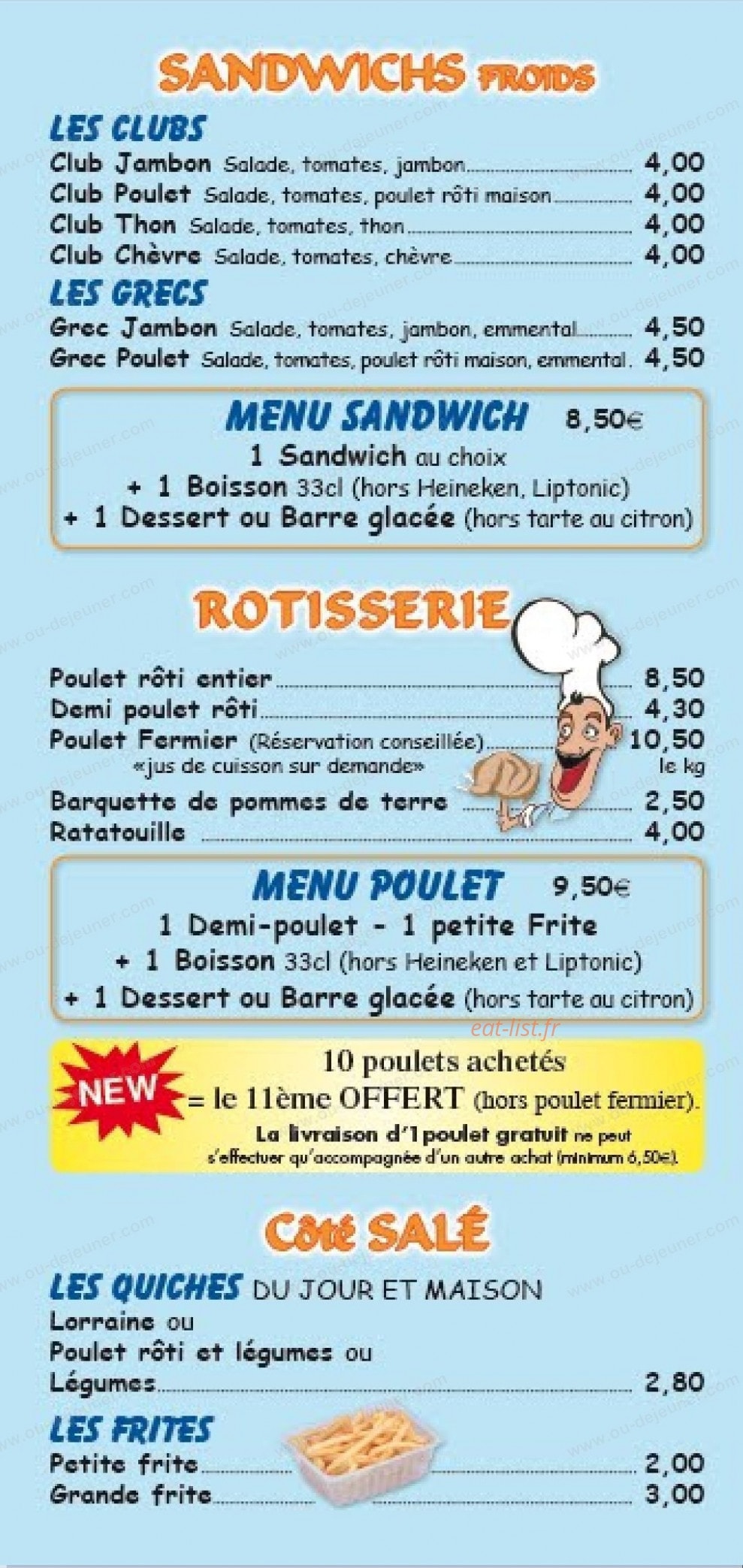 Sos Pizza — carte page 4