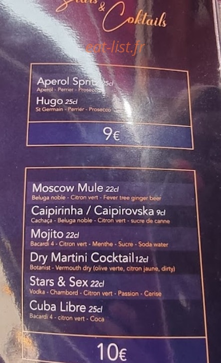Stars & Beers — carte page 2
