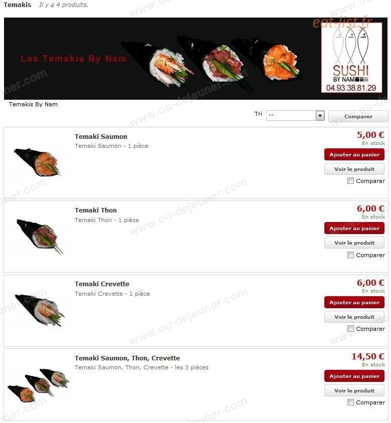 Sushi by Nam — carte page 4